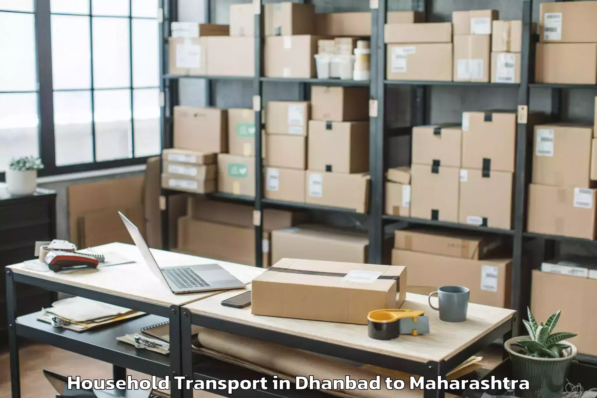 Top Dhanbad to Sangamner Household Transport Available